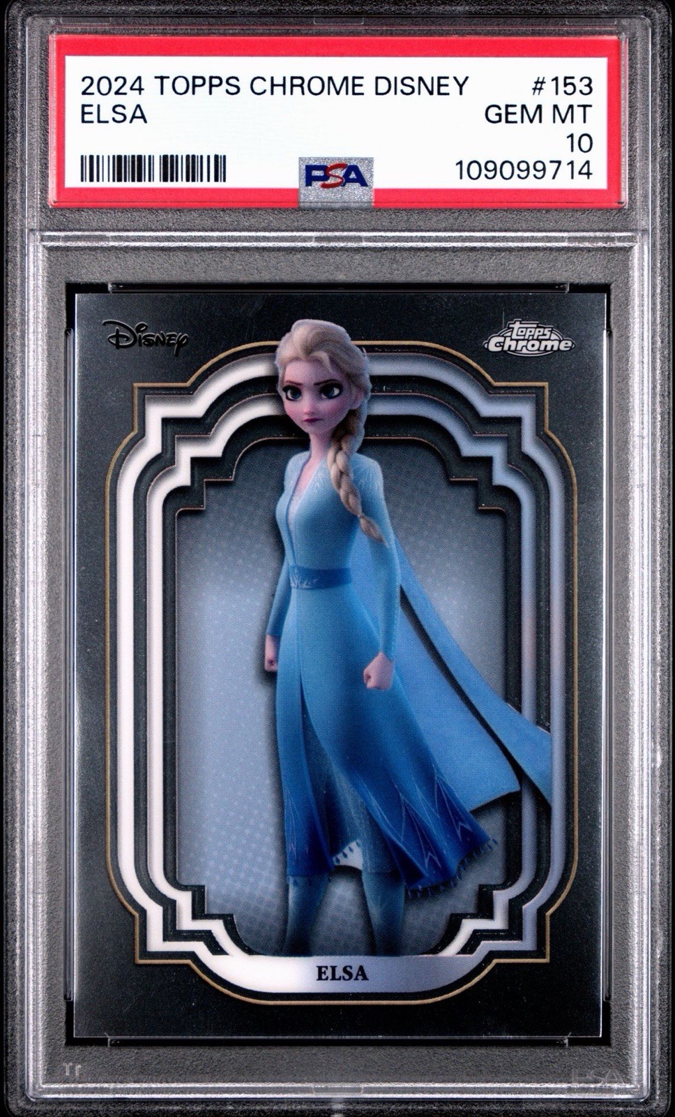 Topps 2024 Topps Chrome Disney Frozen Elsa #153 PSA 10 English Standard Card