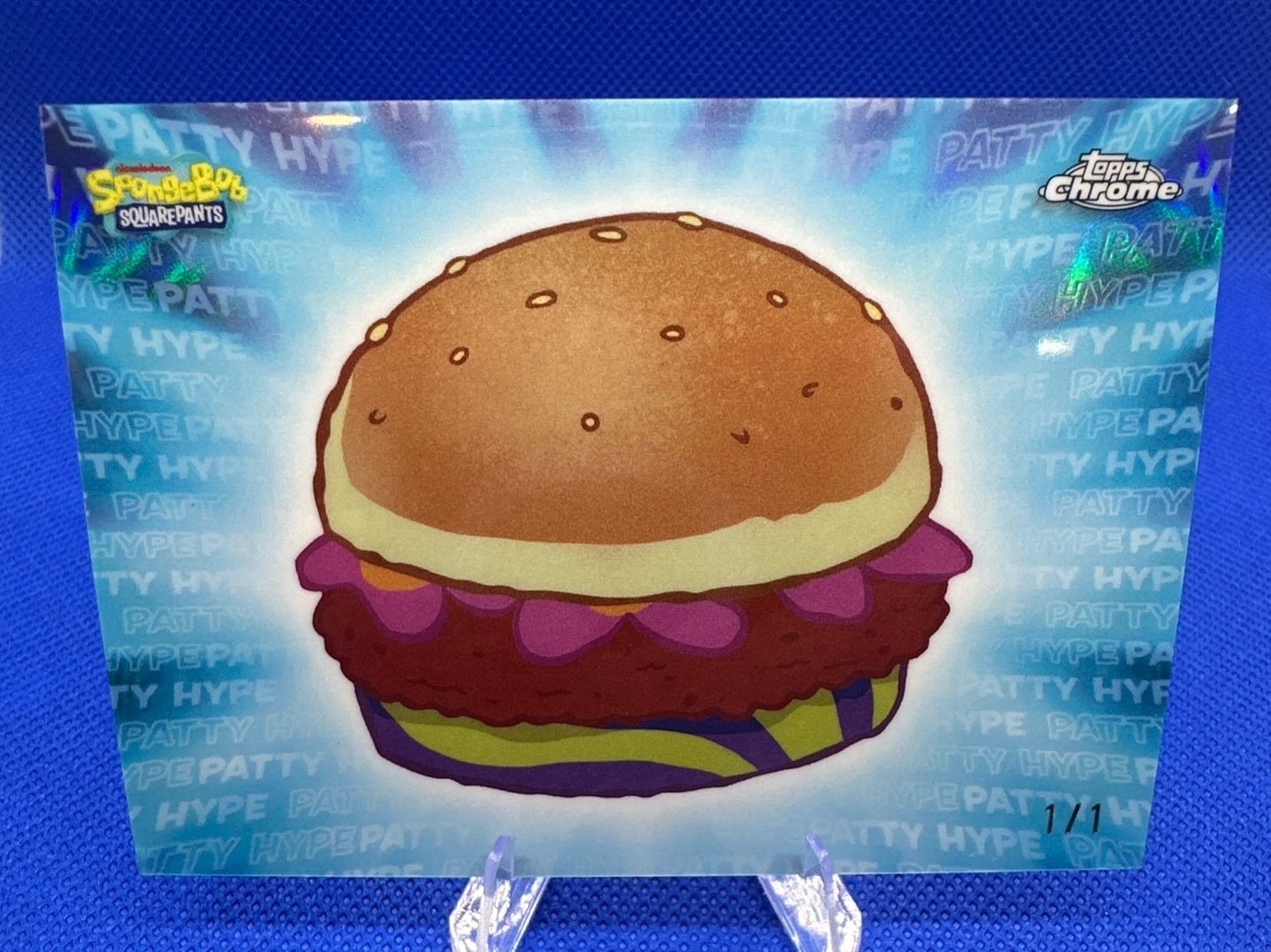 2025 Topps Chrome SpongeBob Patty Hype 1/1 “A Pretty Patty” Sarah Demonteverde