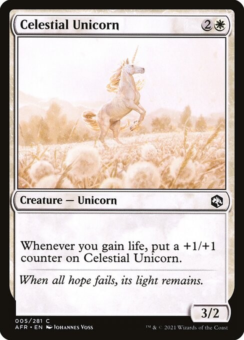 Celestial Unicorn Normal 5 common Adventures in the Forgotten Realms EN NM