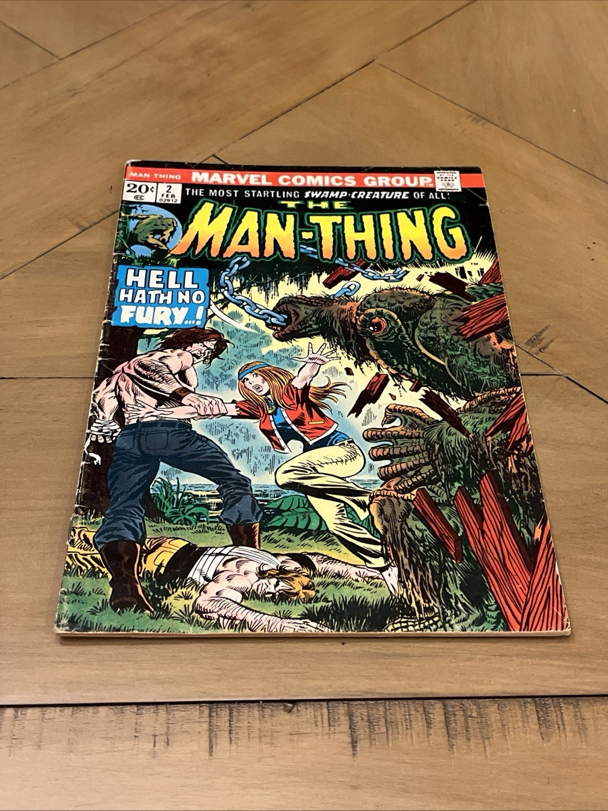 The Man-Thing #2 (Marvel Comics February 1974) Bronze Horror Low Grade