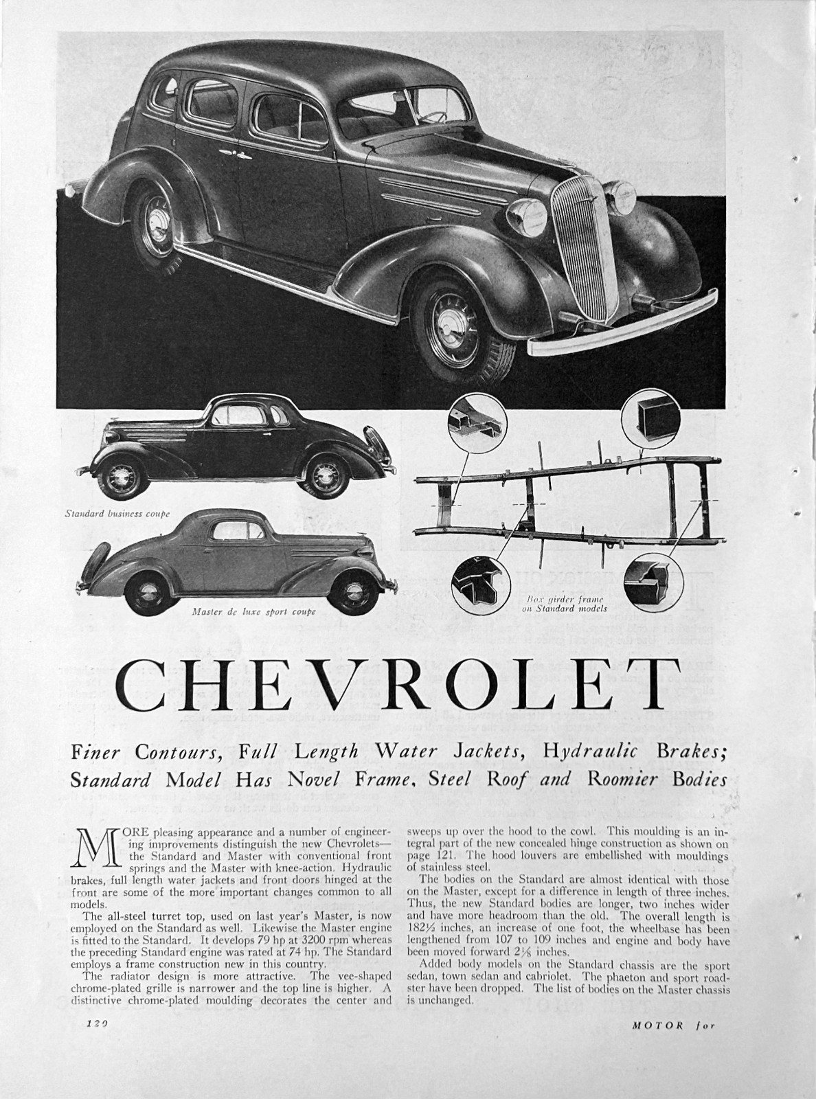 Report 1936 Chevrolet Sport Sedan Business & Sport Coupe 2+ Pages Pix Specs