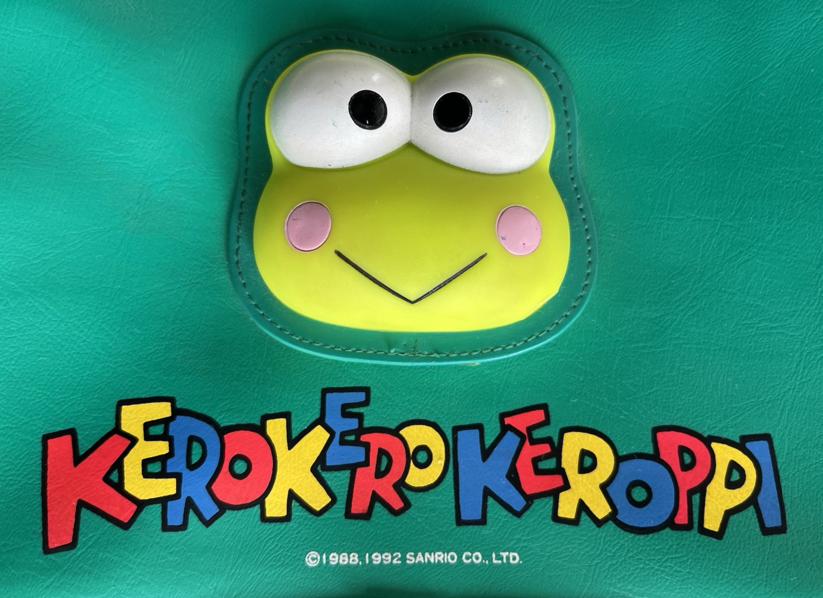 1992 Vintage Sanrio Kerokero Keroppi Rare Mini Backpack Squishy Keroppi Sound