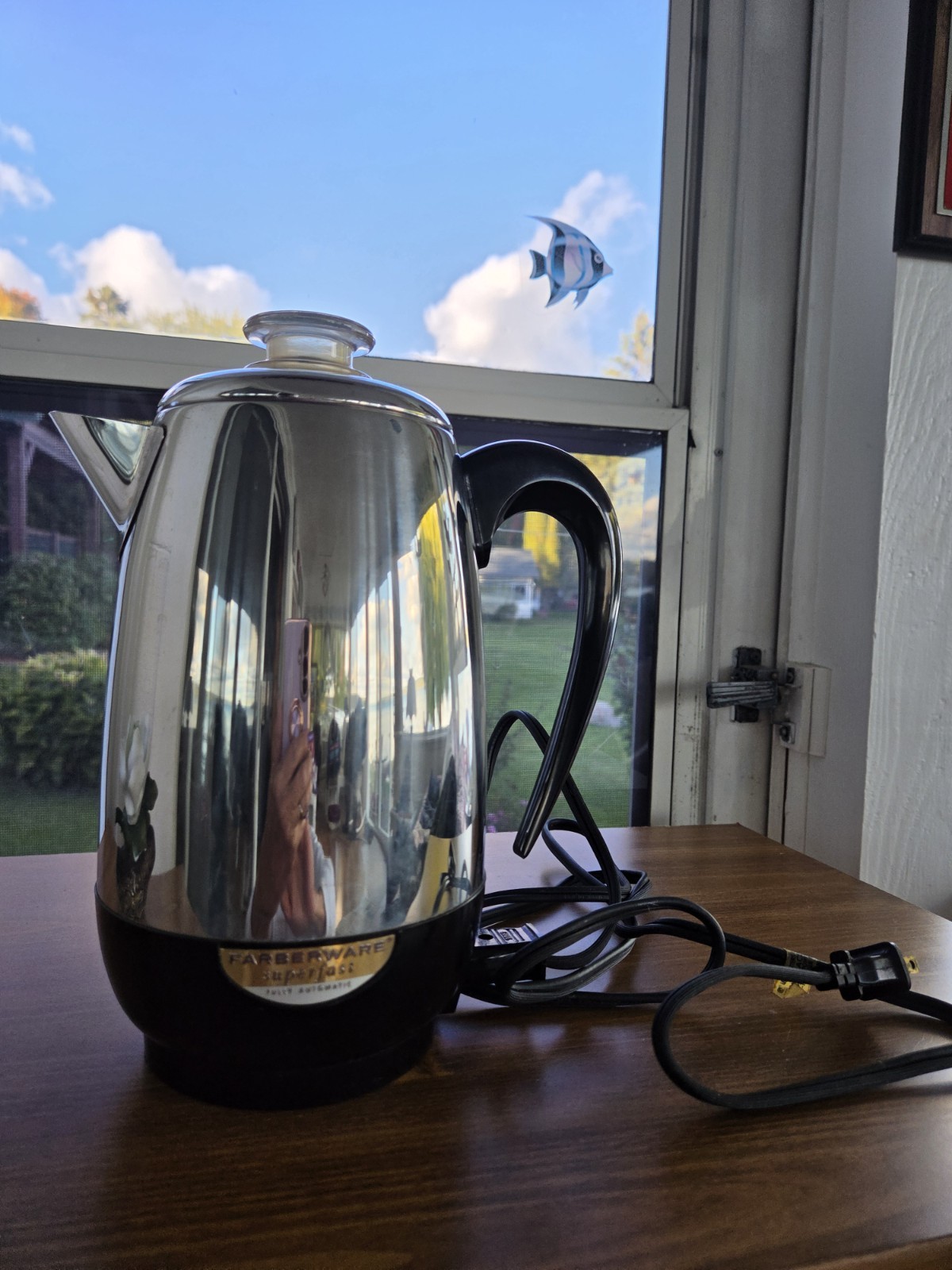 Vtg Farberware 8 Cup Coffee Percolator Pot Superfast Automatic 138 A USA Tested 