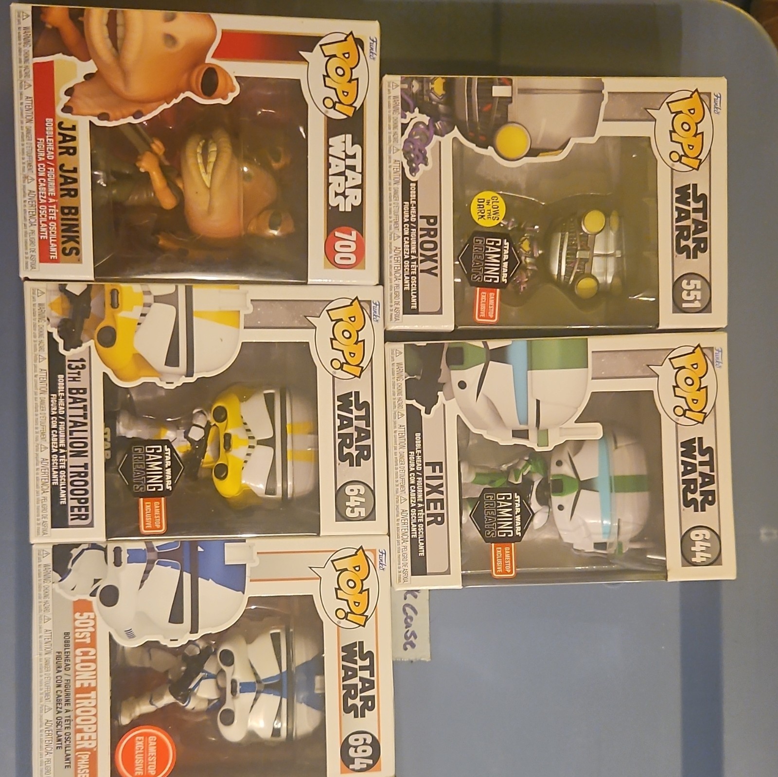 Funko Pop Star Wars Special Edition 5-Pack Lot Jar Jar, Proxy, Fixer