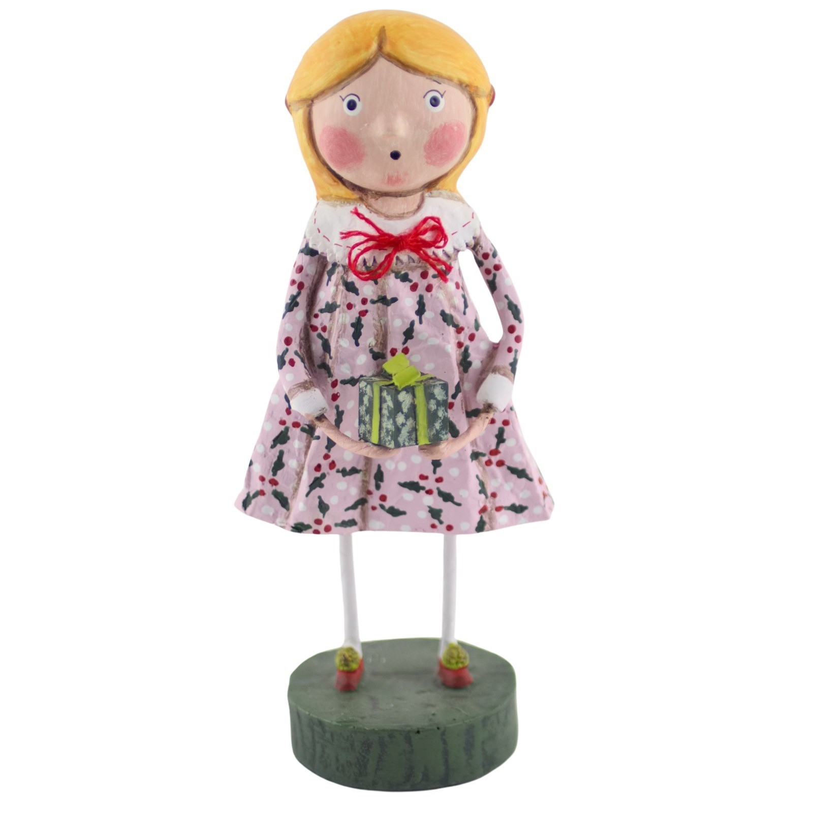 Lori Mitchell Christmas Evie Blond Girl Figurine Folk Art Decor