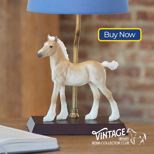 2026 Breyer Vintage Club Phoebe & Stablemate Model Flocked Lippizaner