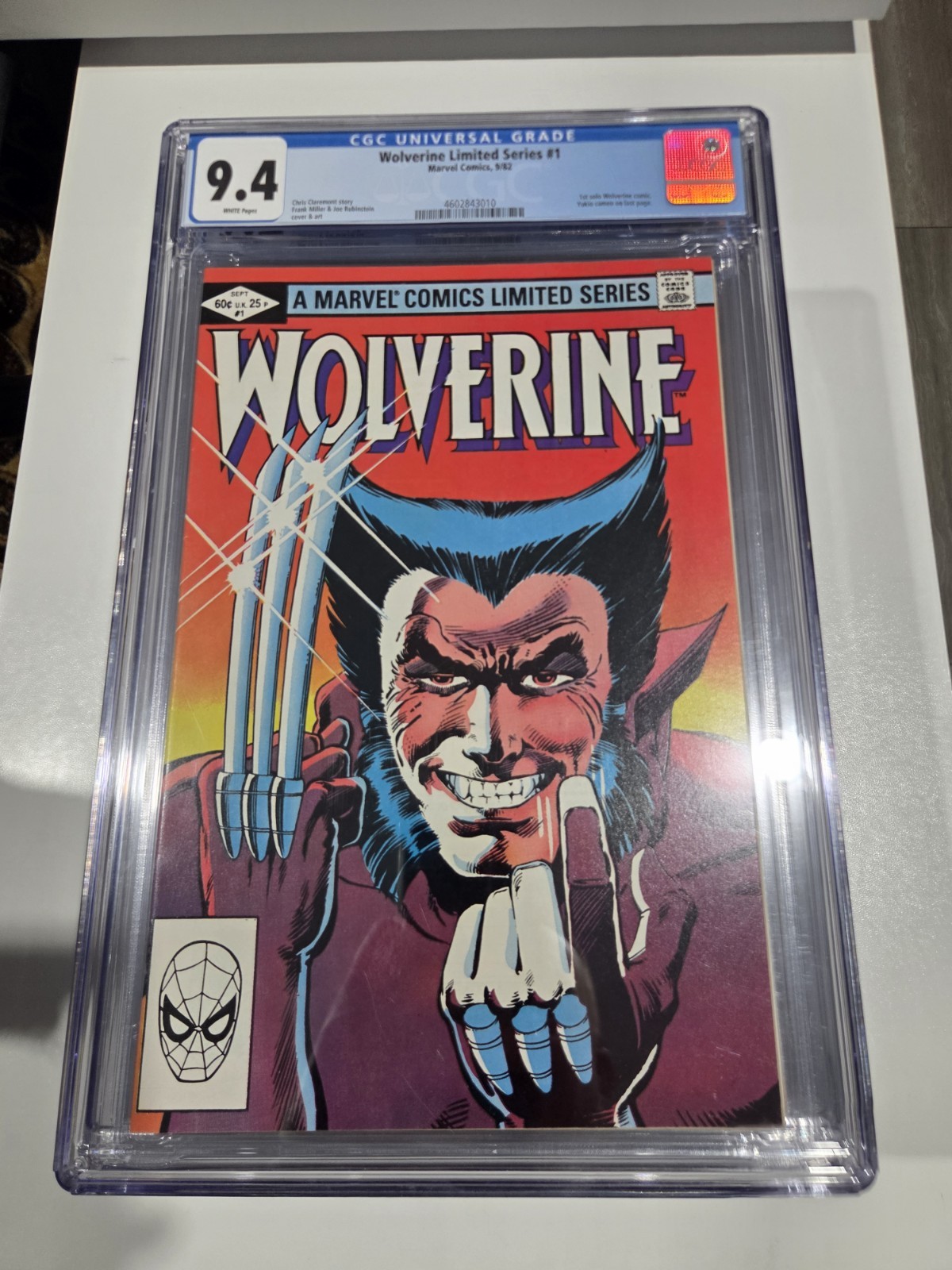 Wolverine Limited Series 1 CGC 9.4 White (Marvel, 1982) 1st solo Wolverine comic