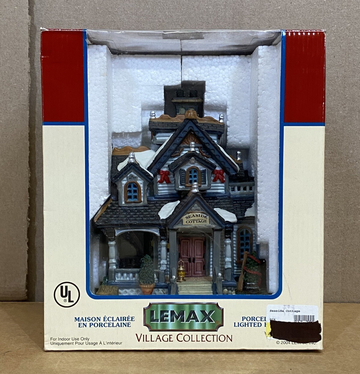 Lemax Porcelain Lighted House Seaside Cottage 45081 Village Collection 2004 New