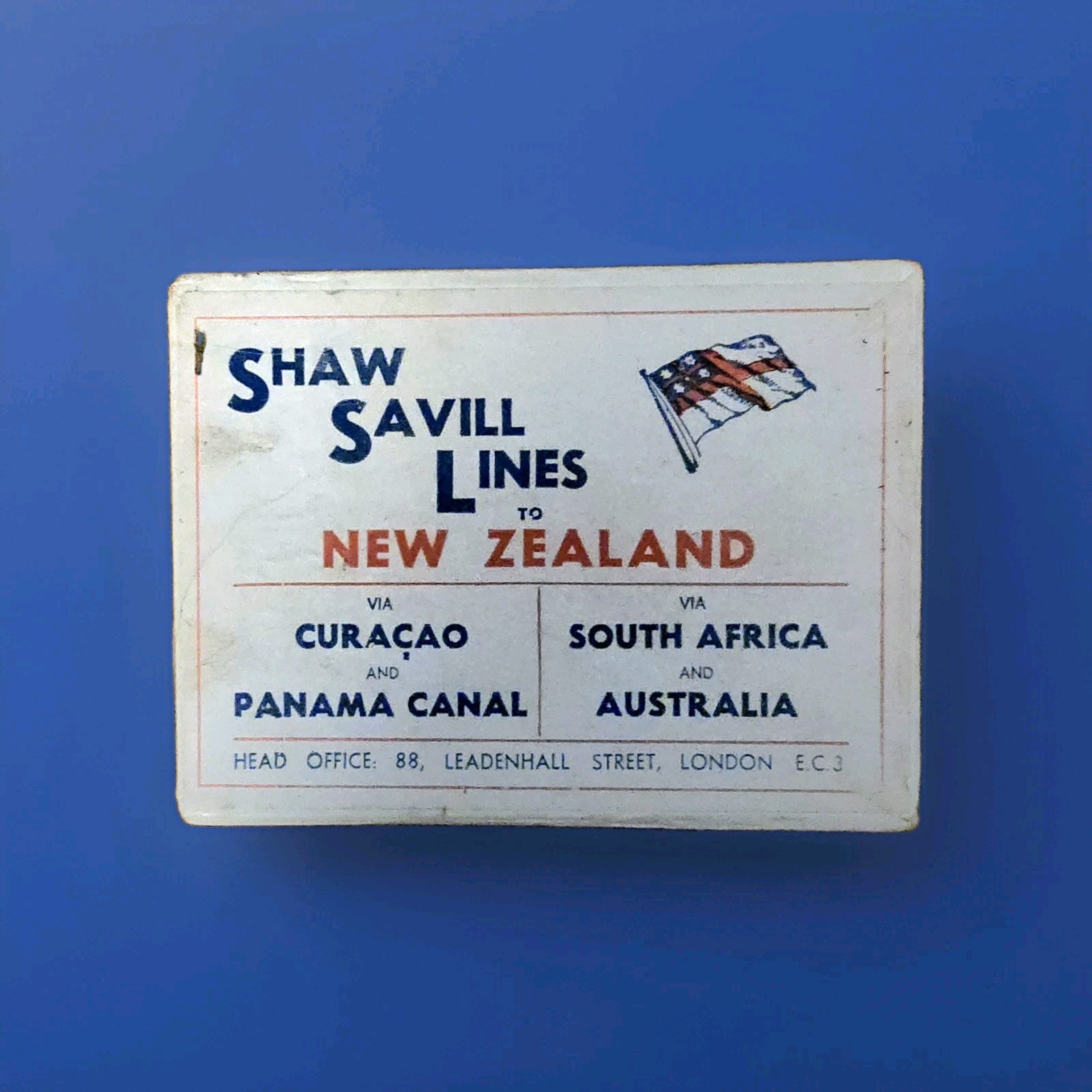 Vintage Shaw Savill Lines Souvenir Playing Cards c1930's John Waddington Sealed 