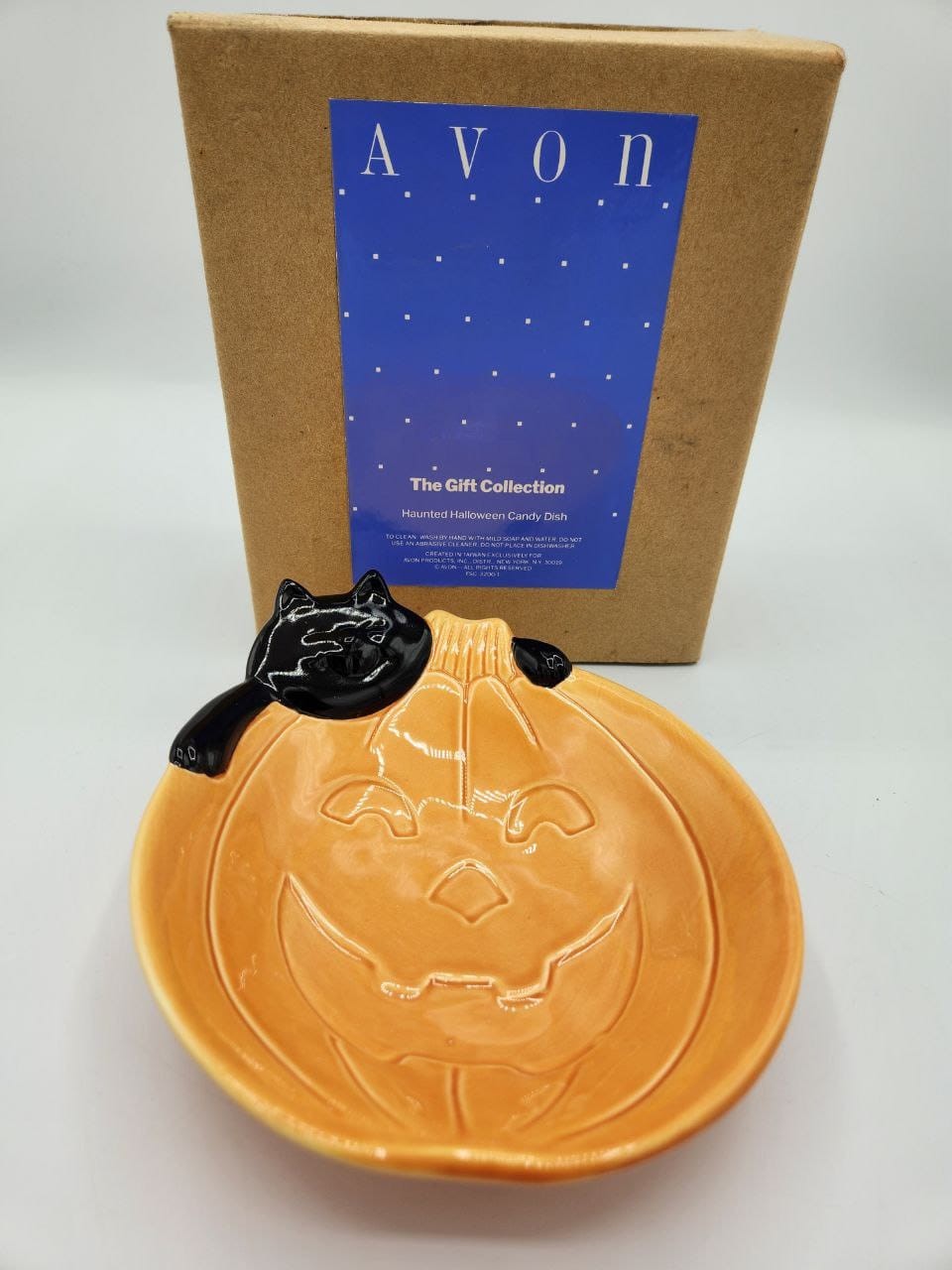 Avon Haunted Halloween Candy Dish — Gift Version, Ceramic Bowl — New