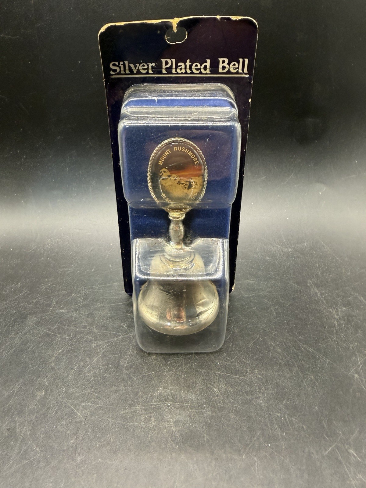 Vintage Silver Plated Bell US Collectible Mount Rushmore South Dakota 3.25”