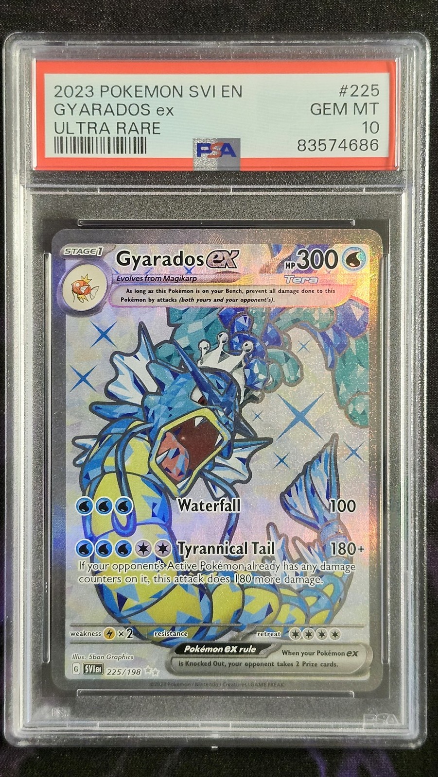 Pokemon PSA 10 Gyarados EX 225 Scarlet & Violet Base Set