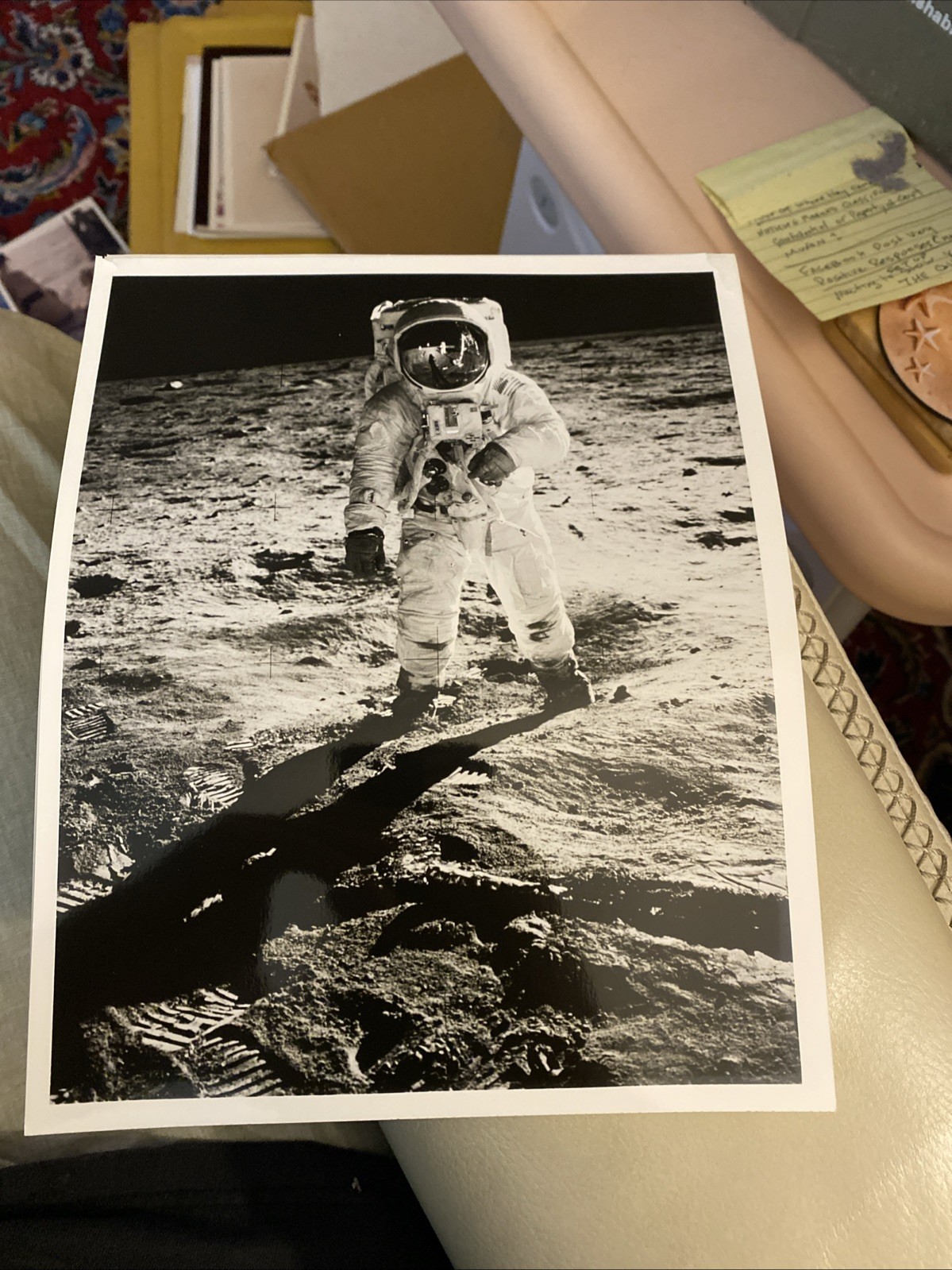 July 20, 1969 NASA Photo of Apollo 11 Moon Landing Aldrin on The Moons Surface