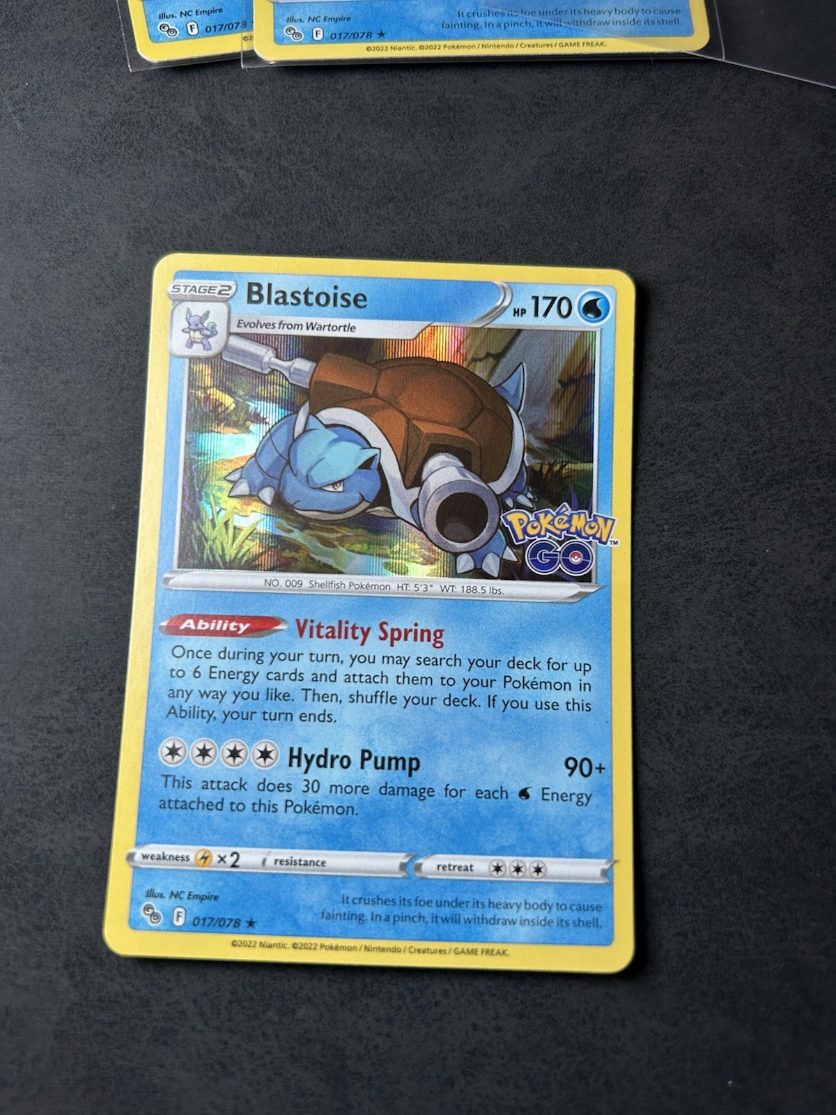BLASTOISE 017/078 R POKEMON GO POKEMON REVERSE HOLO