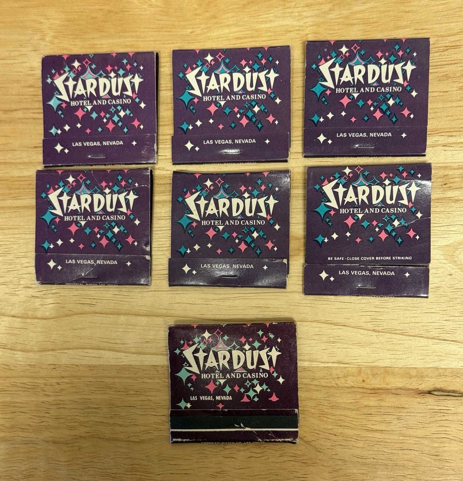 Stardust Hotel and Casino 7 Partial Matchbooks Las Vegas