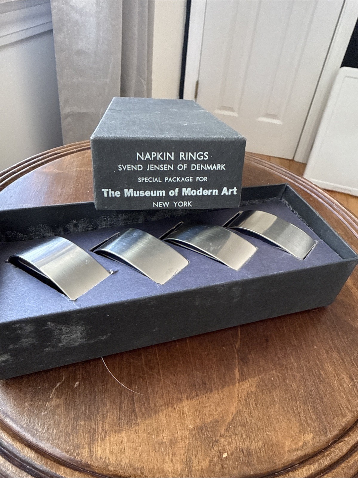vintage Svend of Denmark stainless steel napkin Museum of Modern Art in New York vintage Svend of Denmark stainless steel napkin Museum of Modern Art in New York