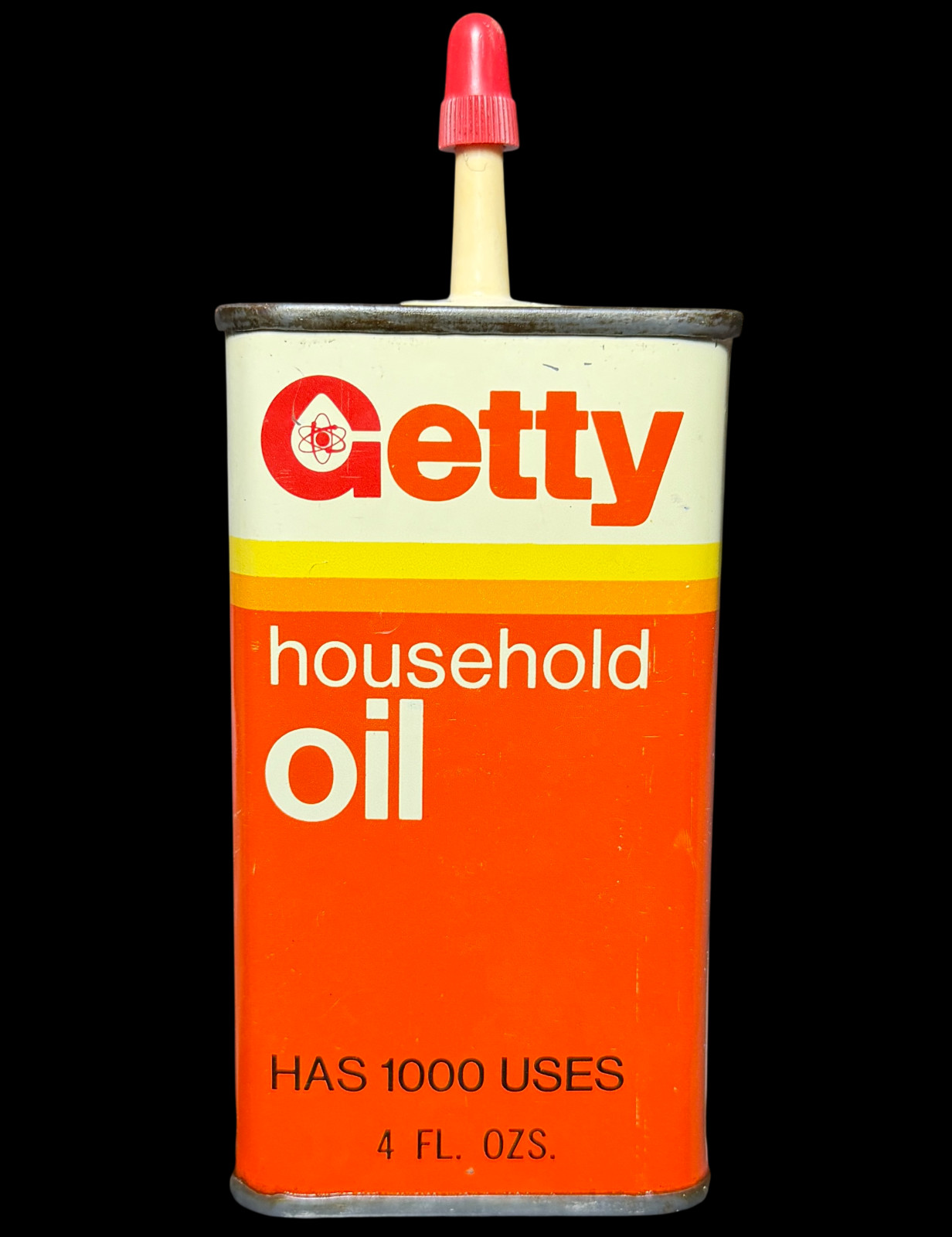 Vintage Getty 4 Oz. Oil Can Rare Clean
