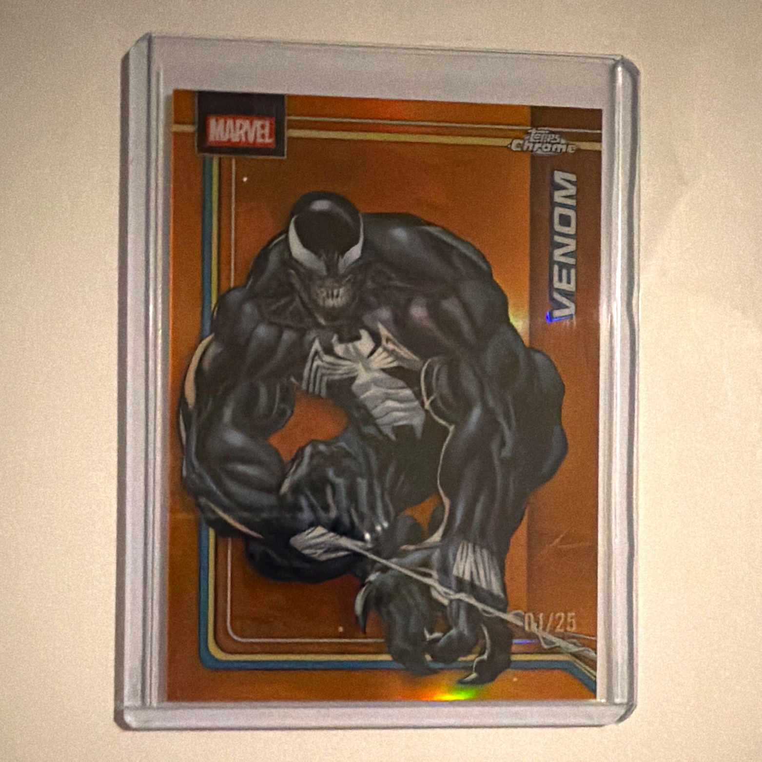 2026 Topps Chrome Marvel Venom #187 True Orange Refractor 01/25 First on Print