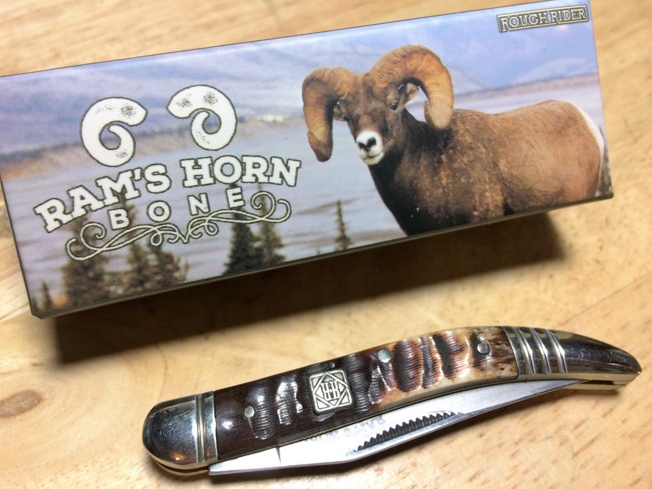 Rough Rider Brown Rams Horn Bone Texas Toothpick 3\