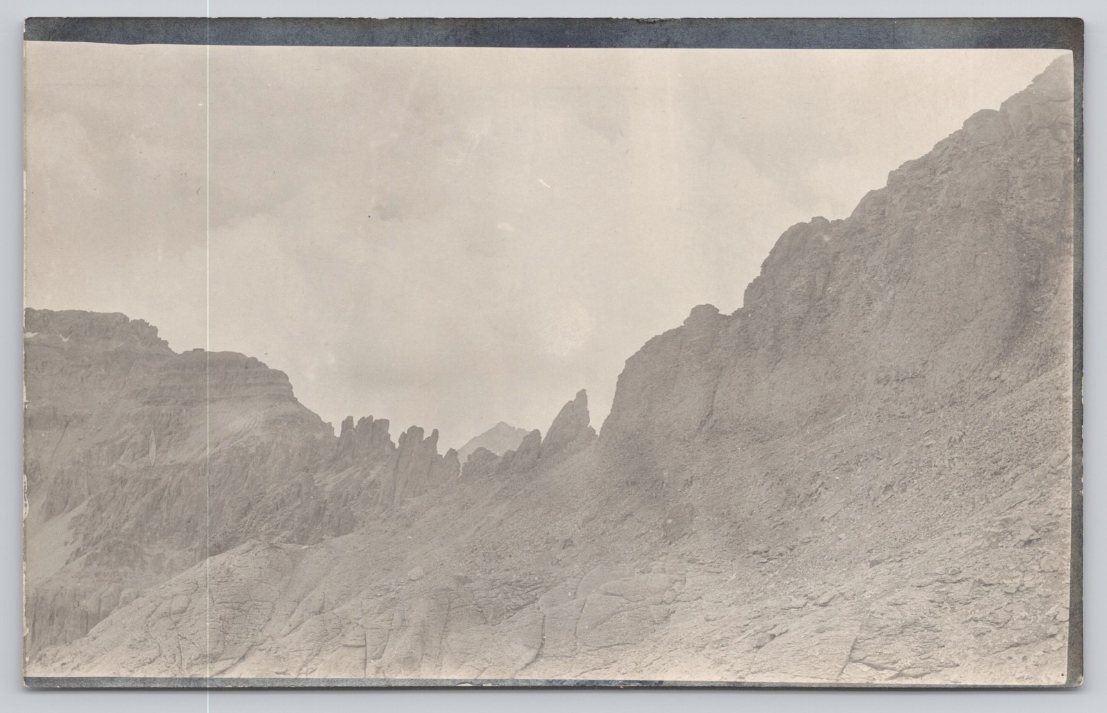 RPPC unidentified Mountain Range Terrain Unposted Real Photo Postcard