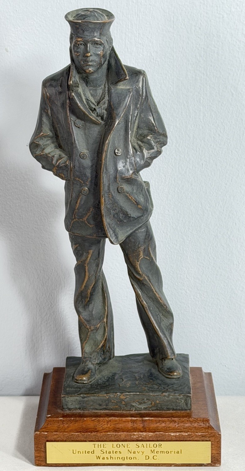 Vintage 1986 Lone Sailor Statue 9.5 Vintage 1986 Lone Sailor Statue 9.5