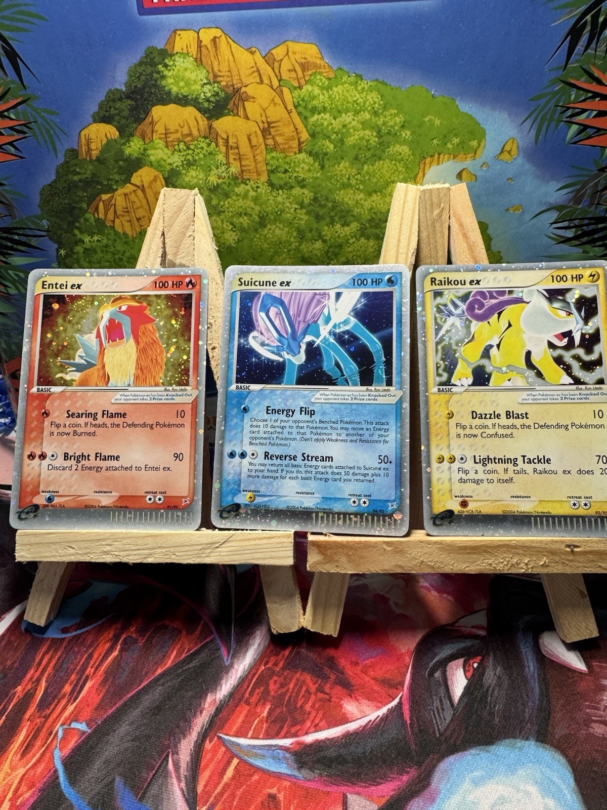 Pokemon Ex Dragon Suicune, Entei & Raikou EX Holo Lot * Rare Set* All Excellent*