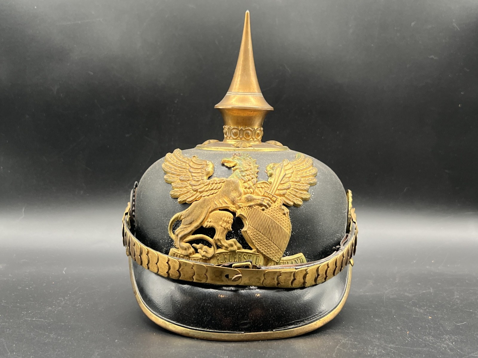 German Helmet Pickelhaube Officer. World War I. Baden.