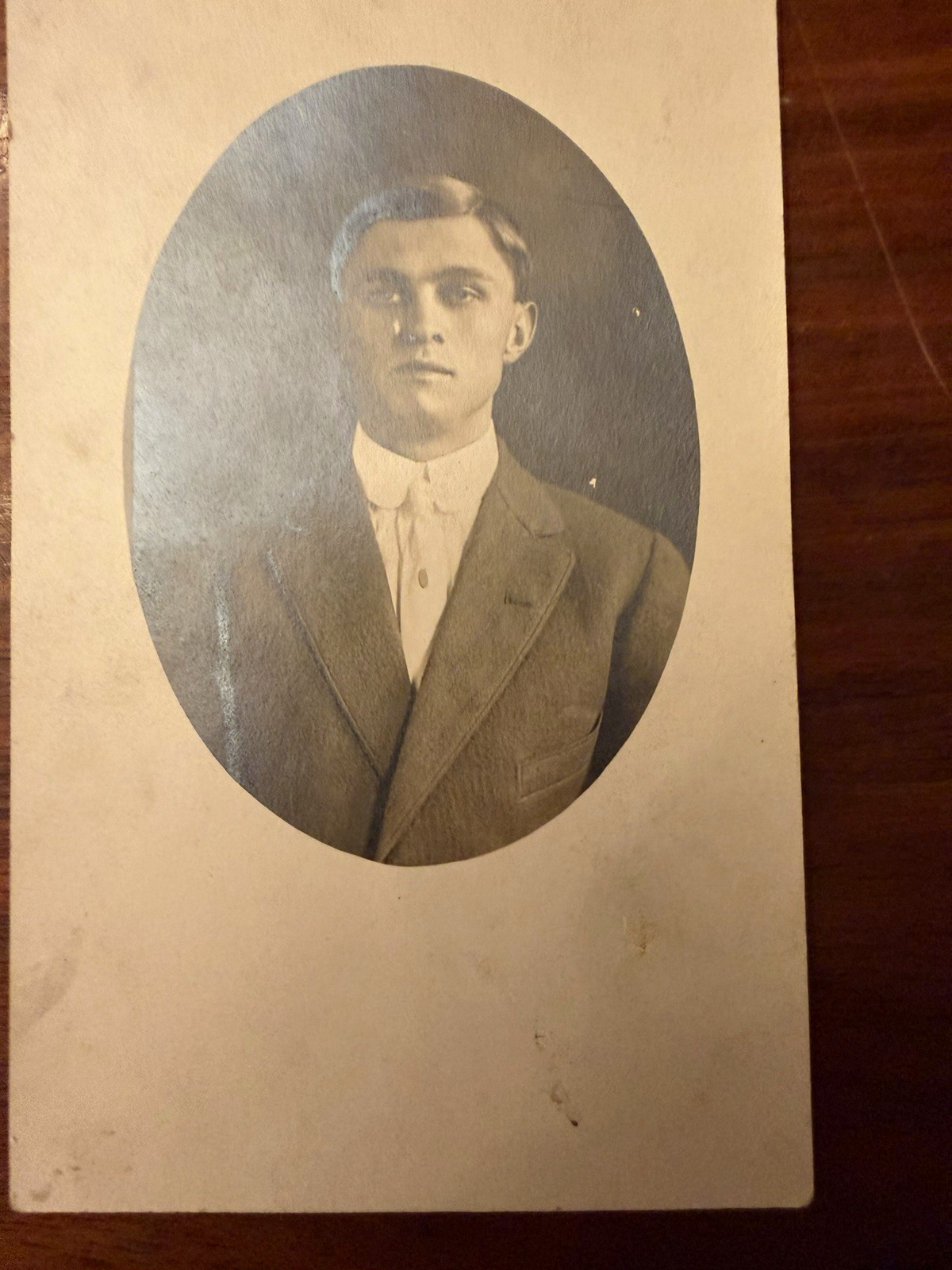 Davis Photo Co RPPC Divided Back Portrait Postcard (1907-1915) Floyd Bowman