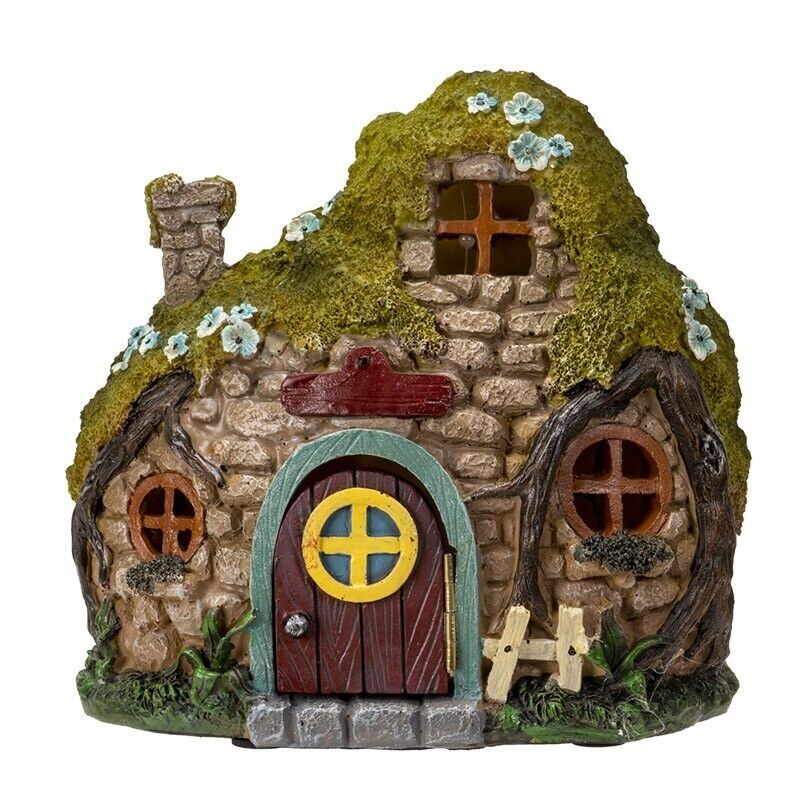 PT Fairy Garden Mini Fairy Cottage with LED Lights