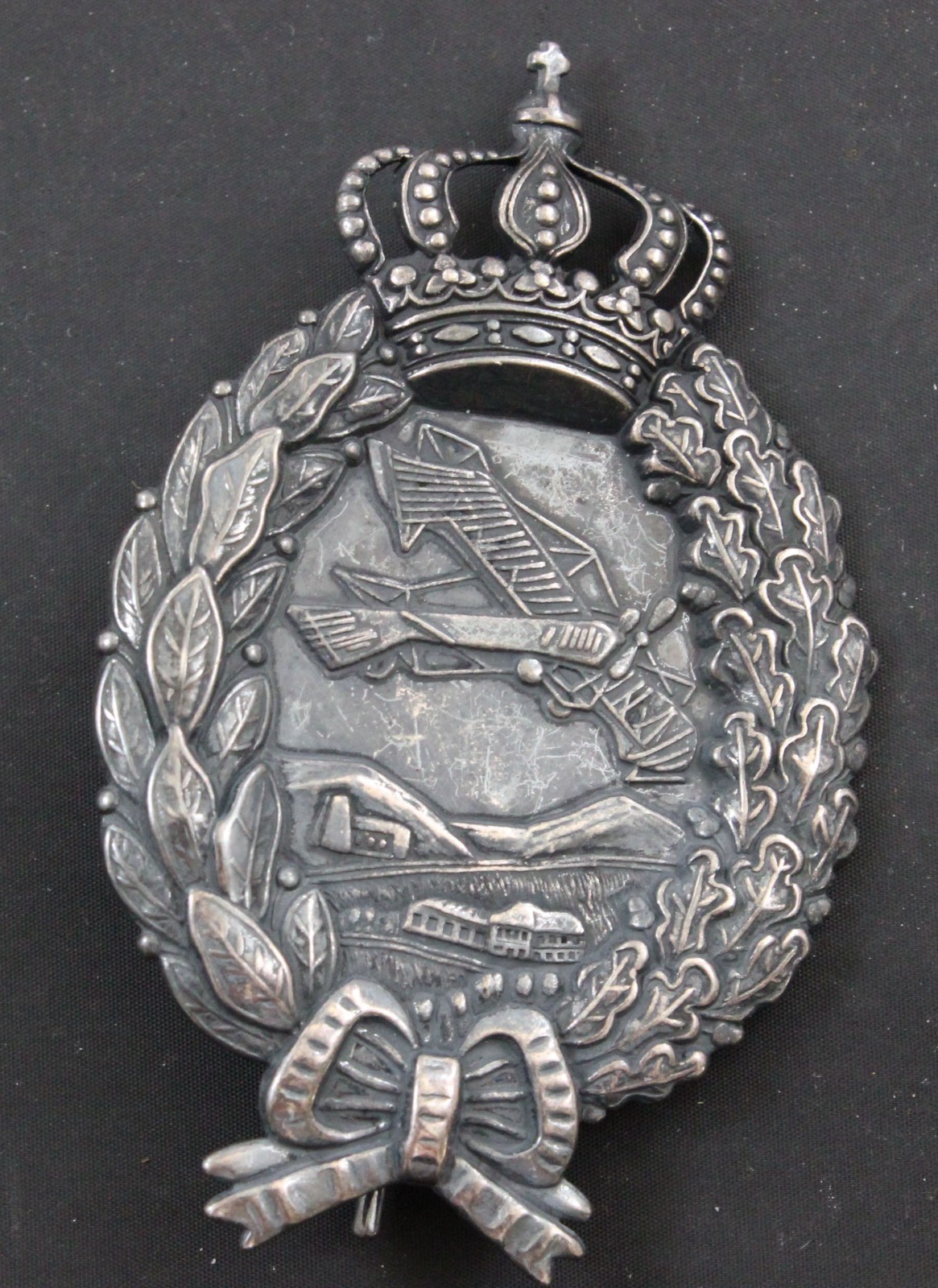 Imperial German WWI Bavarian Pilot Aviator Badge Crowned Aviation Badge