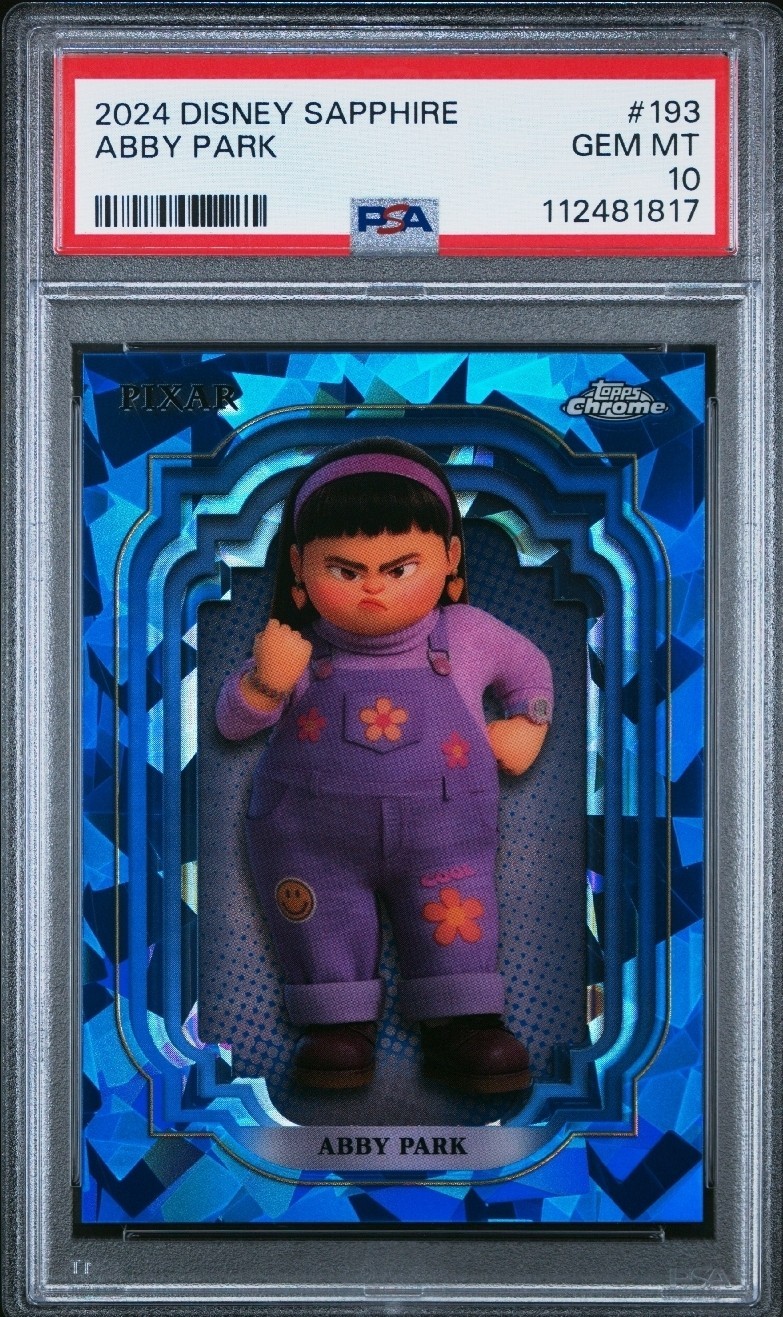 2024 Topps Chrome Disney Sapphire Abby Park Sapphire Refractor #193 PSA 10