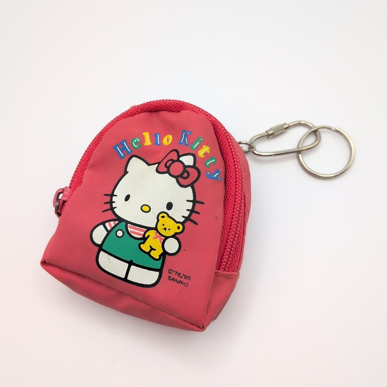 Vintage 90s Hello Kitty Sanrio Mini Backpack Keychain Mini Zip Backpack Pouch