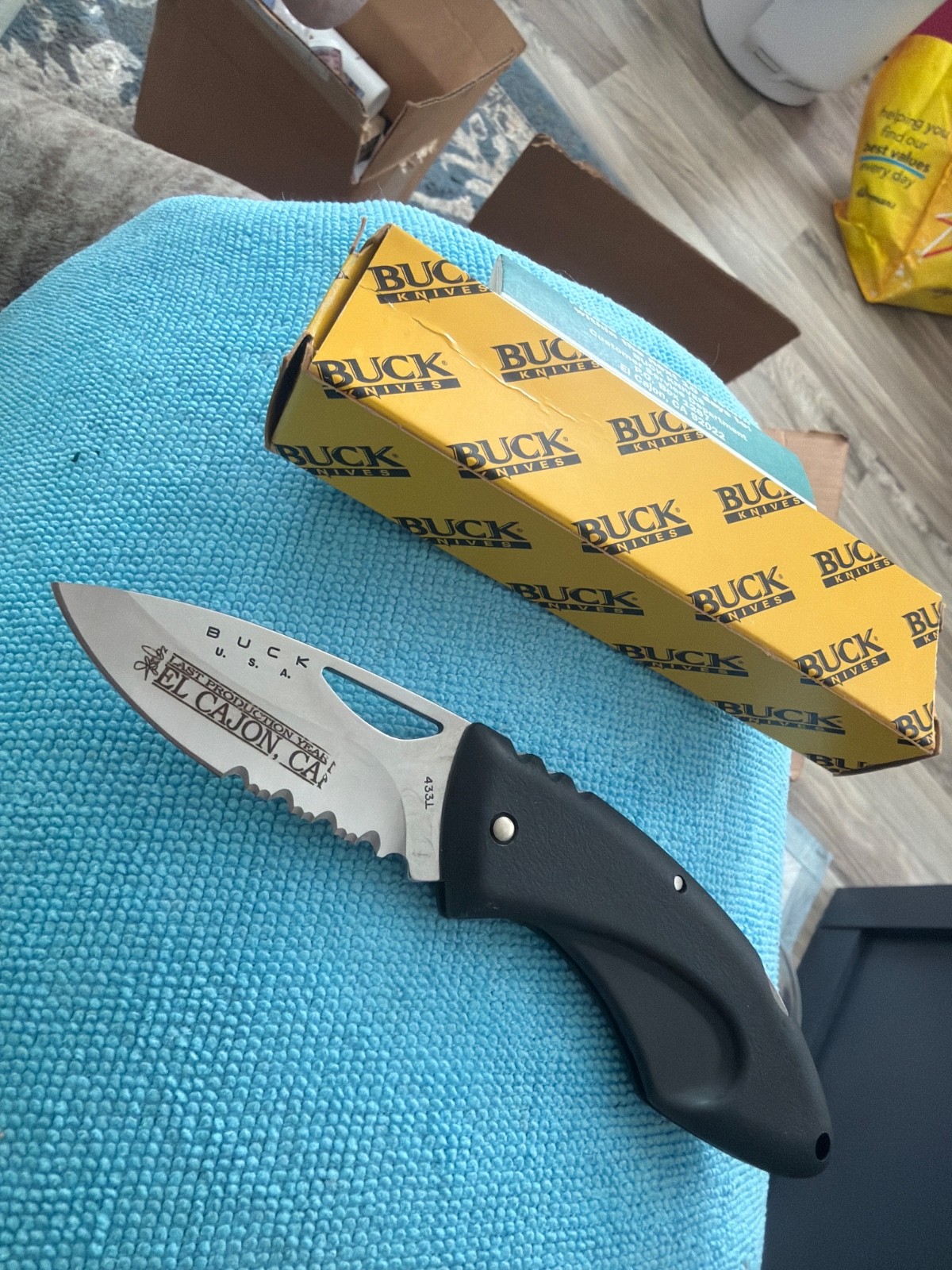 VINTAGE DISCONTINUED AMERICAN MADE BUCK KNIFE JUNO 433 New Last Production Year