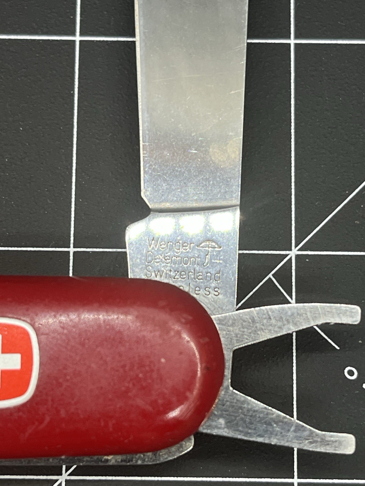 Vintage Wenger Golf Pro Red Swiss Army Knife Stainless MultiTool Delemont Sheath