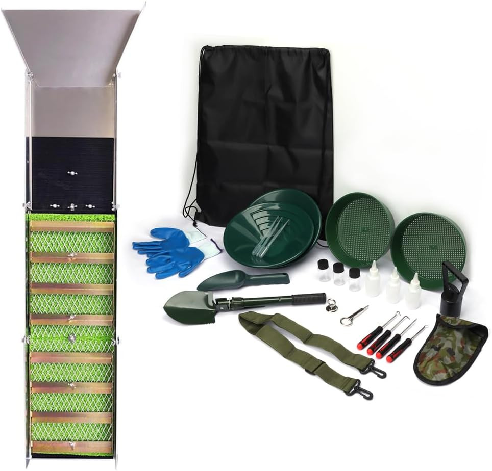 27Pcs Complete Gold Panning Kit with 50\