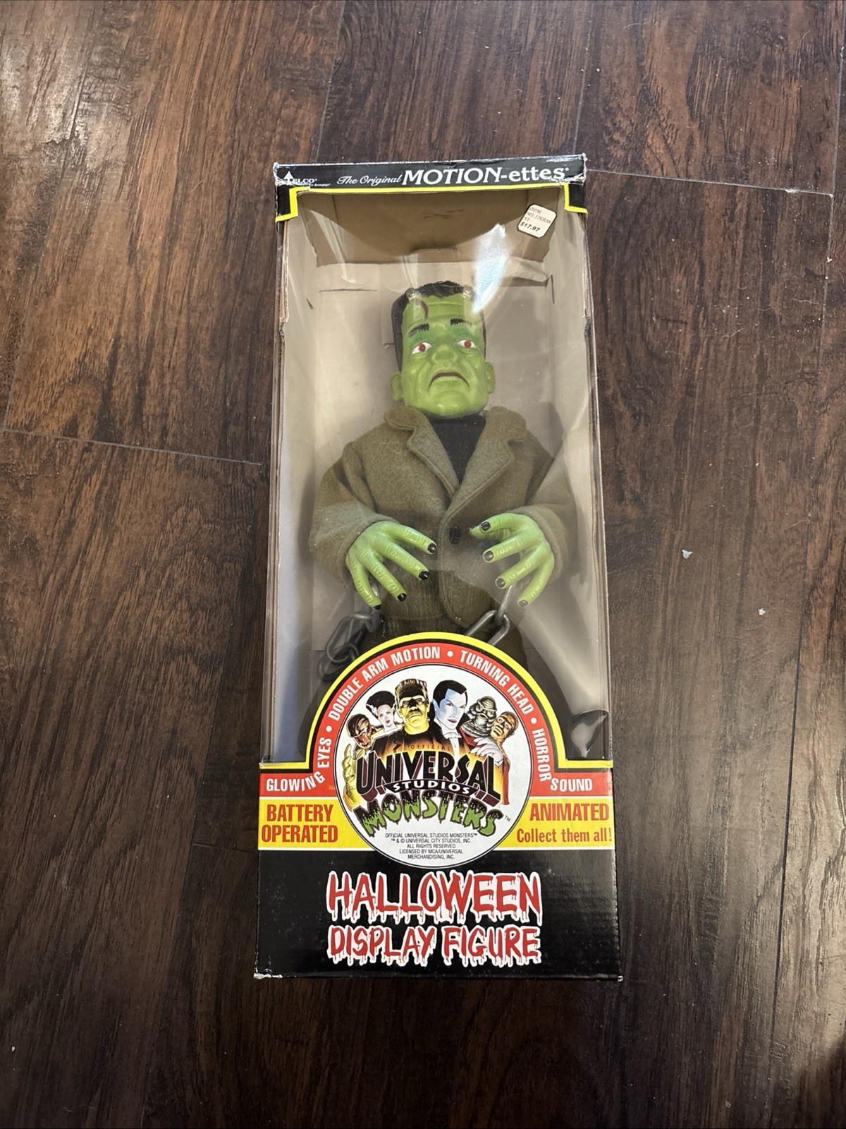 RARE VINTAGE 1992 MOTION-ettes of Halloween Frankenstein- Universal - WORKING