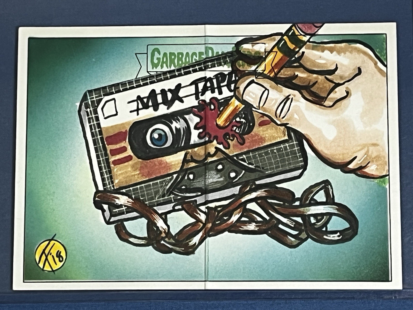 Topps Garbage Pail Kids gpk Sketch Card Floyd Sumner 1/1 Mix Tape
