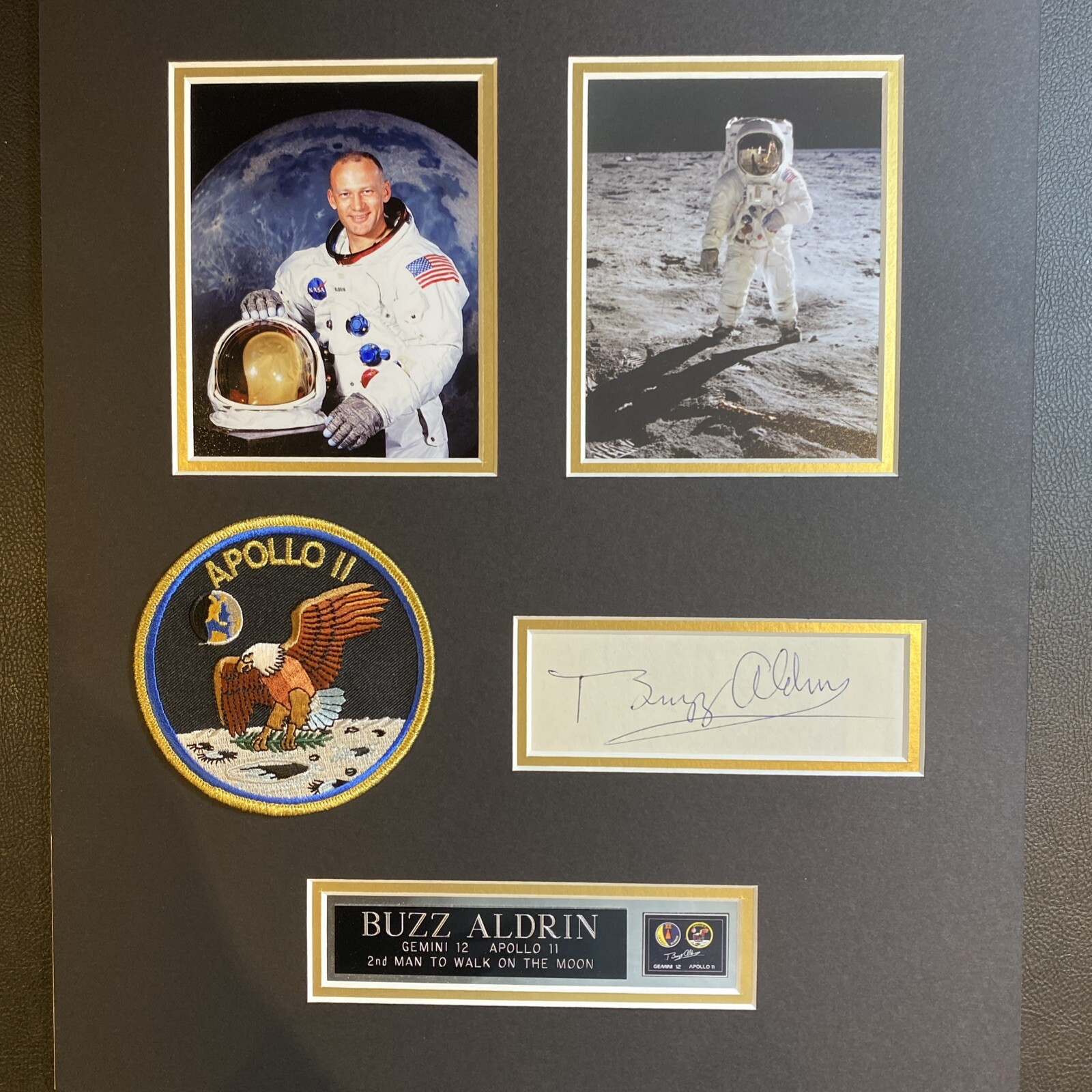 BUZZ ALDRIN APOLLO 11 SIGNED DISPLAY COA