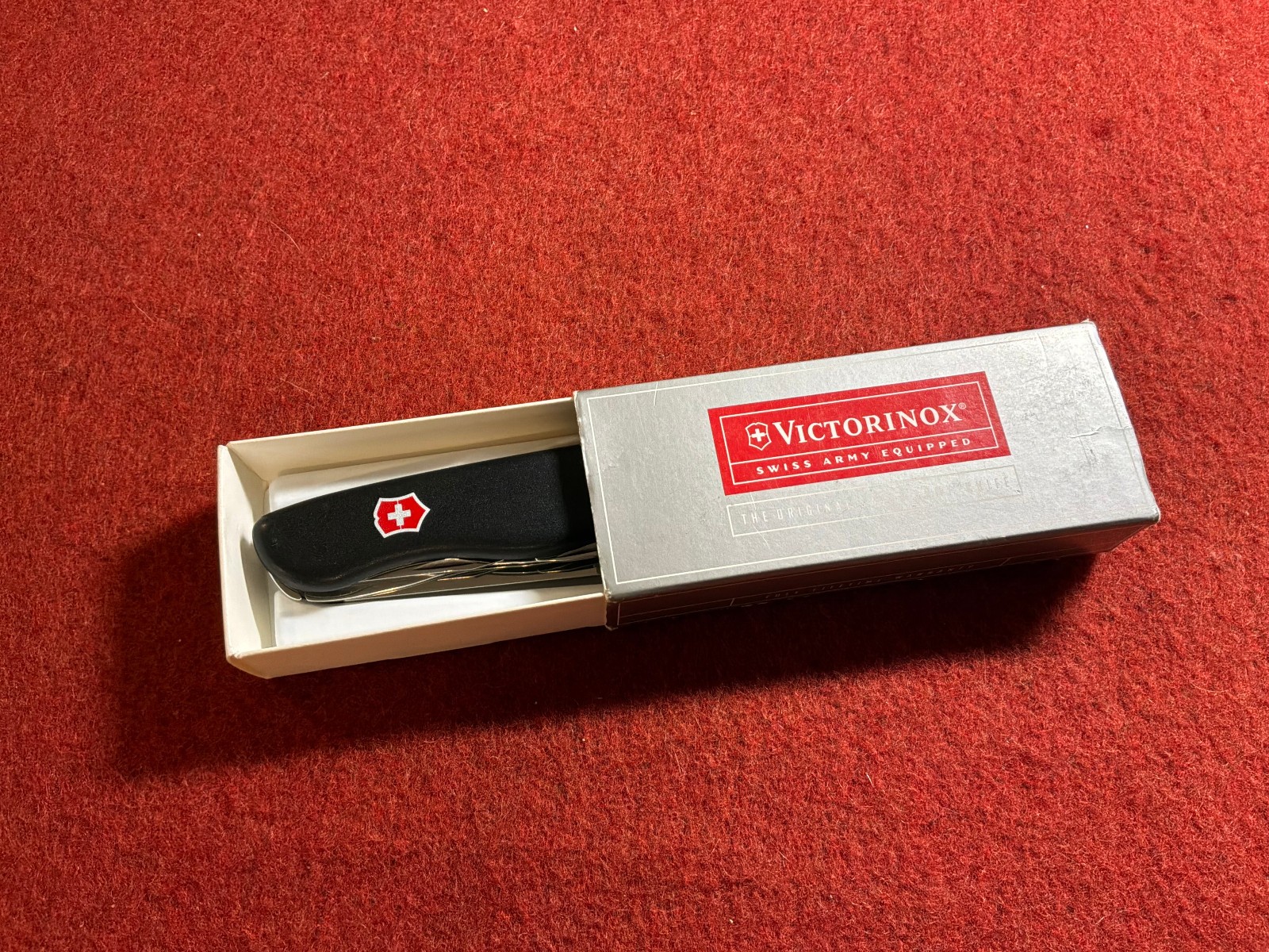 NIB Vintage Victorinox Forester 111mm Slide Lock Swiss Army Knife DE-GM 54844