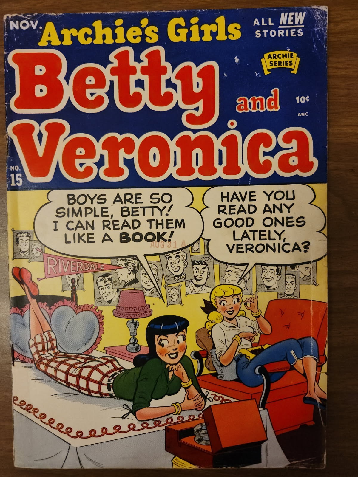 No. 15, Archie\'s Girls Betty and Veronica Vol 1, #15, November 1954