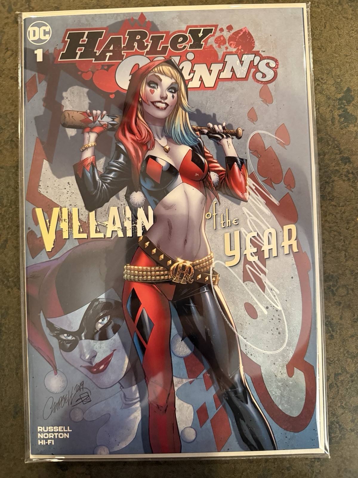 Harley Quinn\'s Villain of the Year #1 J Scott Campbell SIGNED Variant