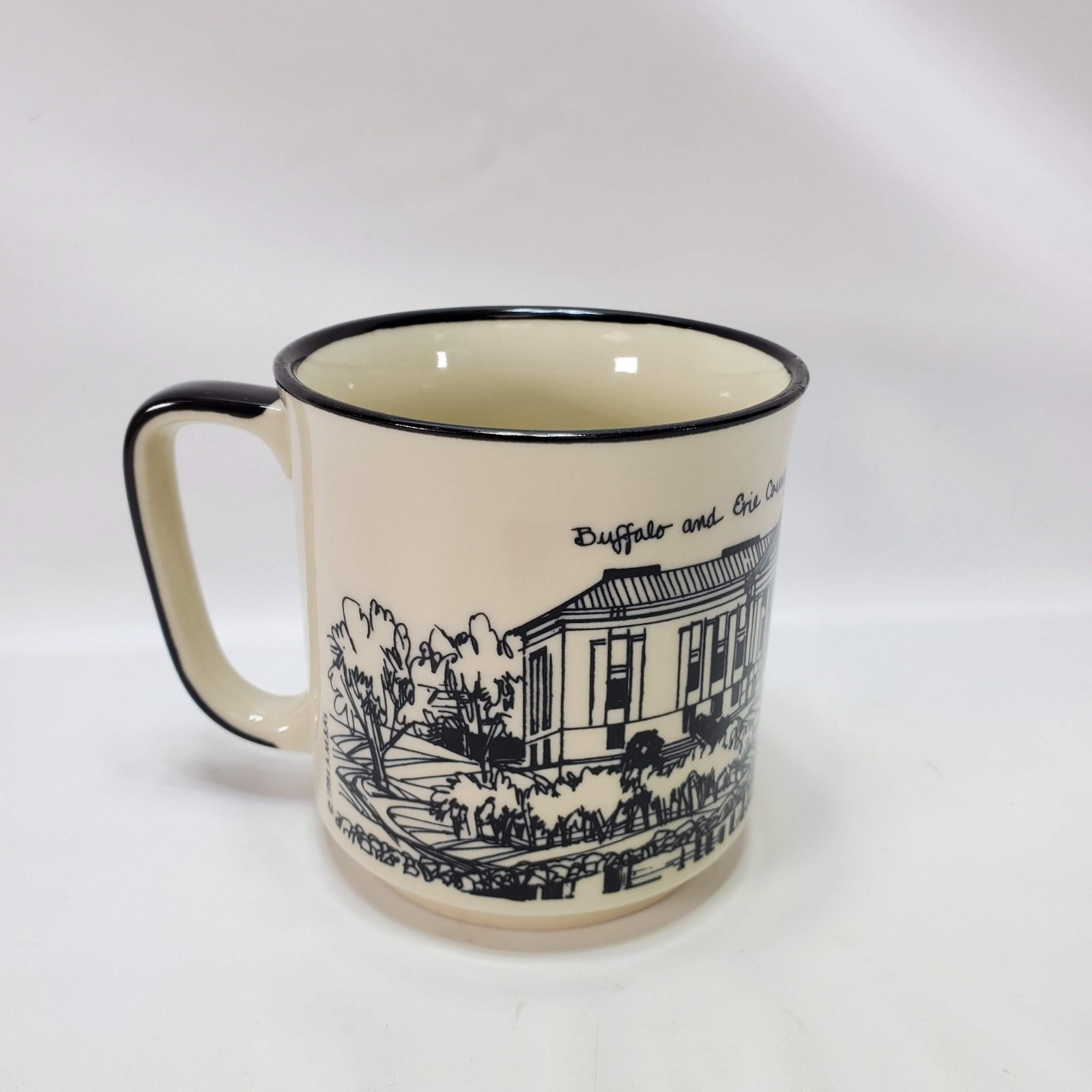 Vintage AM&A's Buffalo NY Erie County Historical Society Mug New York Sketch AMA Vintage AM&A's Buffalo NY Erie County Historical Society Mug New York Sketch AMA