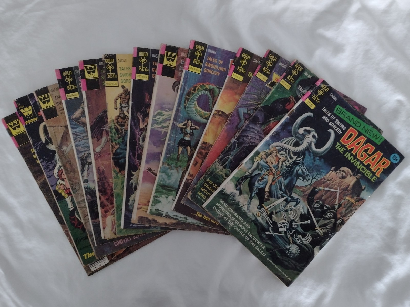1972 GOLD KEY WHITMAN COMICS LOT OF (13) DAGAR THE INVINCIBLE #1-19 LOW GRADE