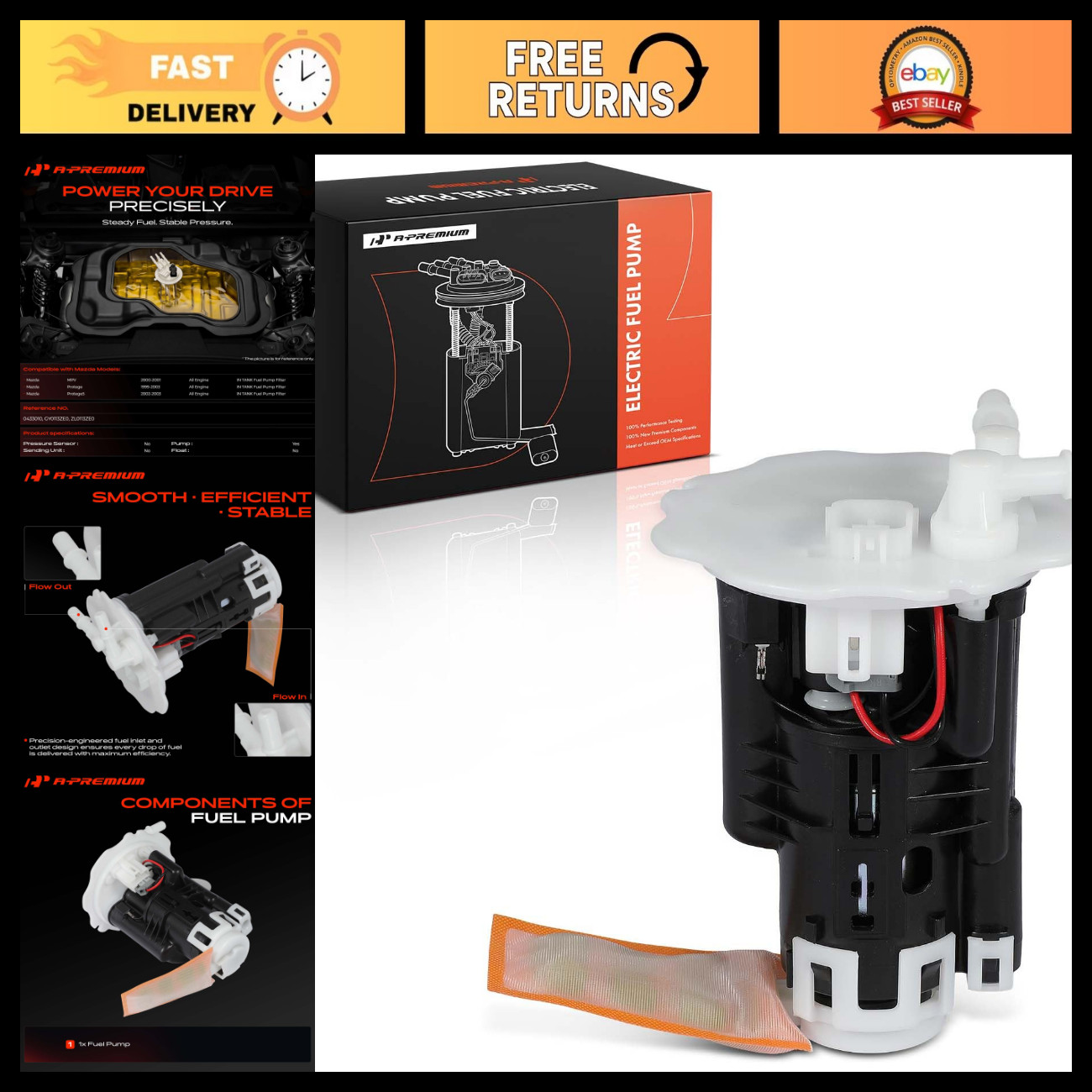 A-Premium Electric Fuel Pump Compatible with Mazda
