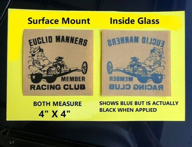 Vintage 1969 Big Boy Manners Racing Club Member Stickers Drag Racing L@@K