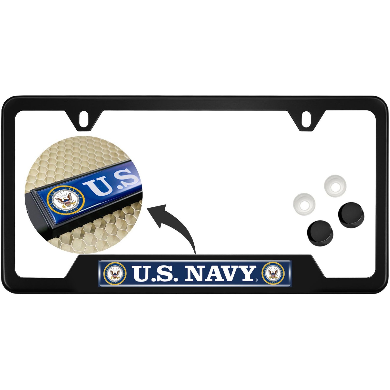 Bestlicenseplateframes Officially - Matte Black Car 2-Hole