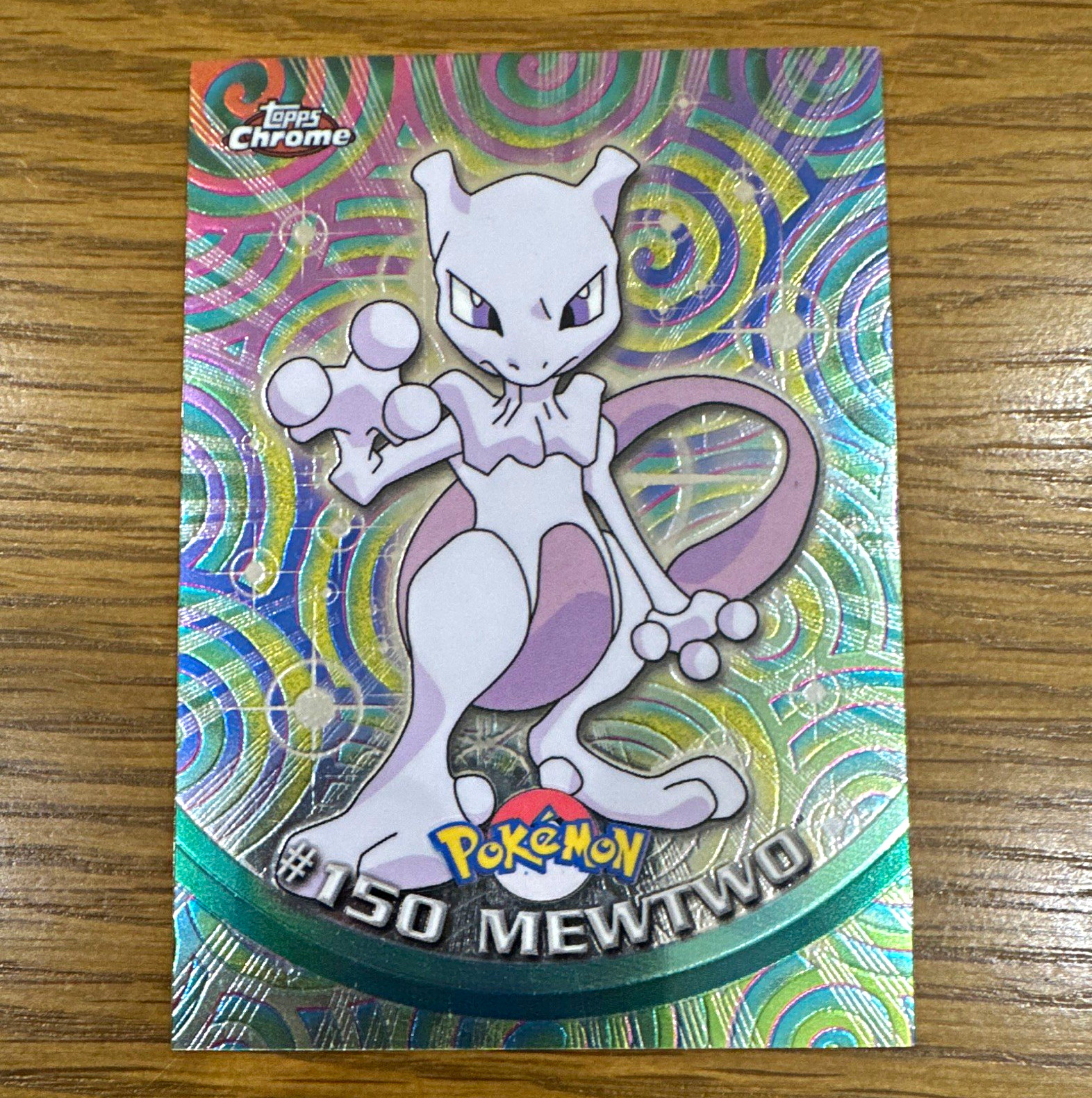 Topps 1999 Pokémon Chrome TV Animation Edition #150 Mewtwo Hologram