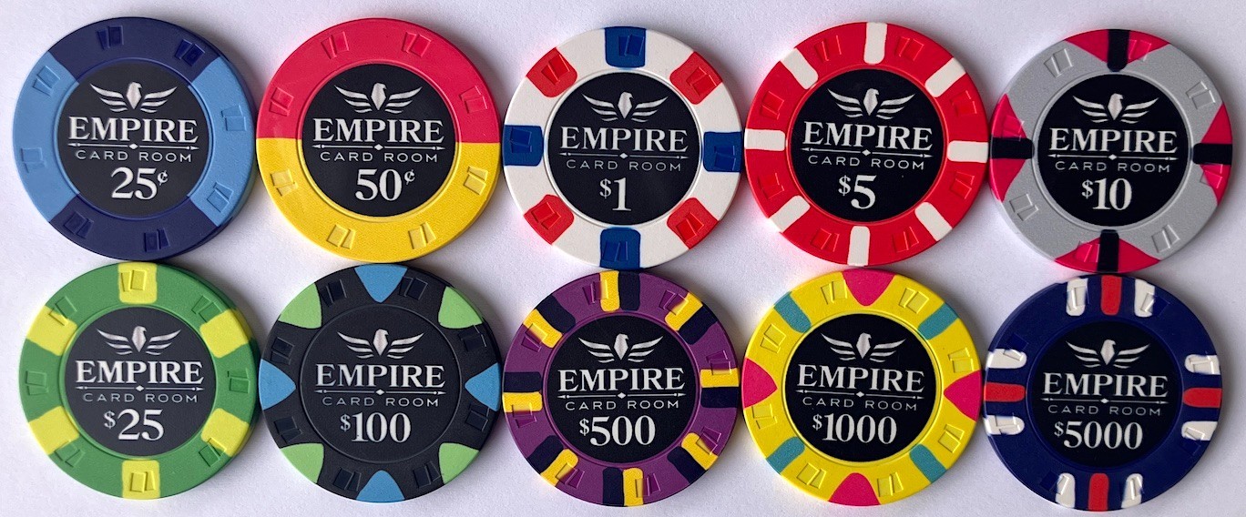 (10) EMPIRE POKER CHIPS SAMPLE SET