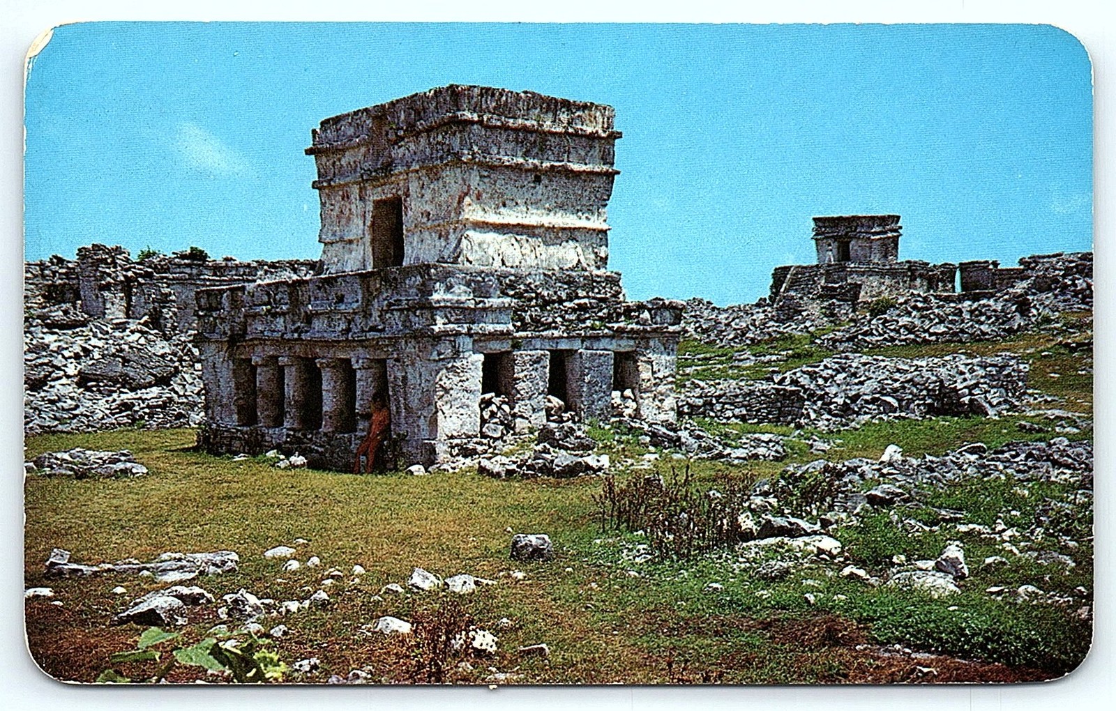 Vintage Postcard: Tulum, Mexico - Temple of the Frescoes