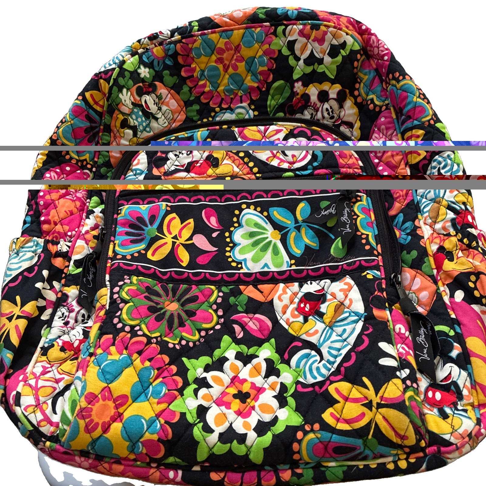 Vera Bradley Disney Midnight With Mickey Campus Backpack - EUC